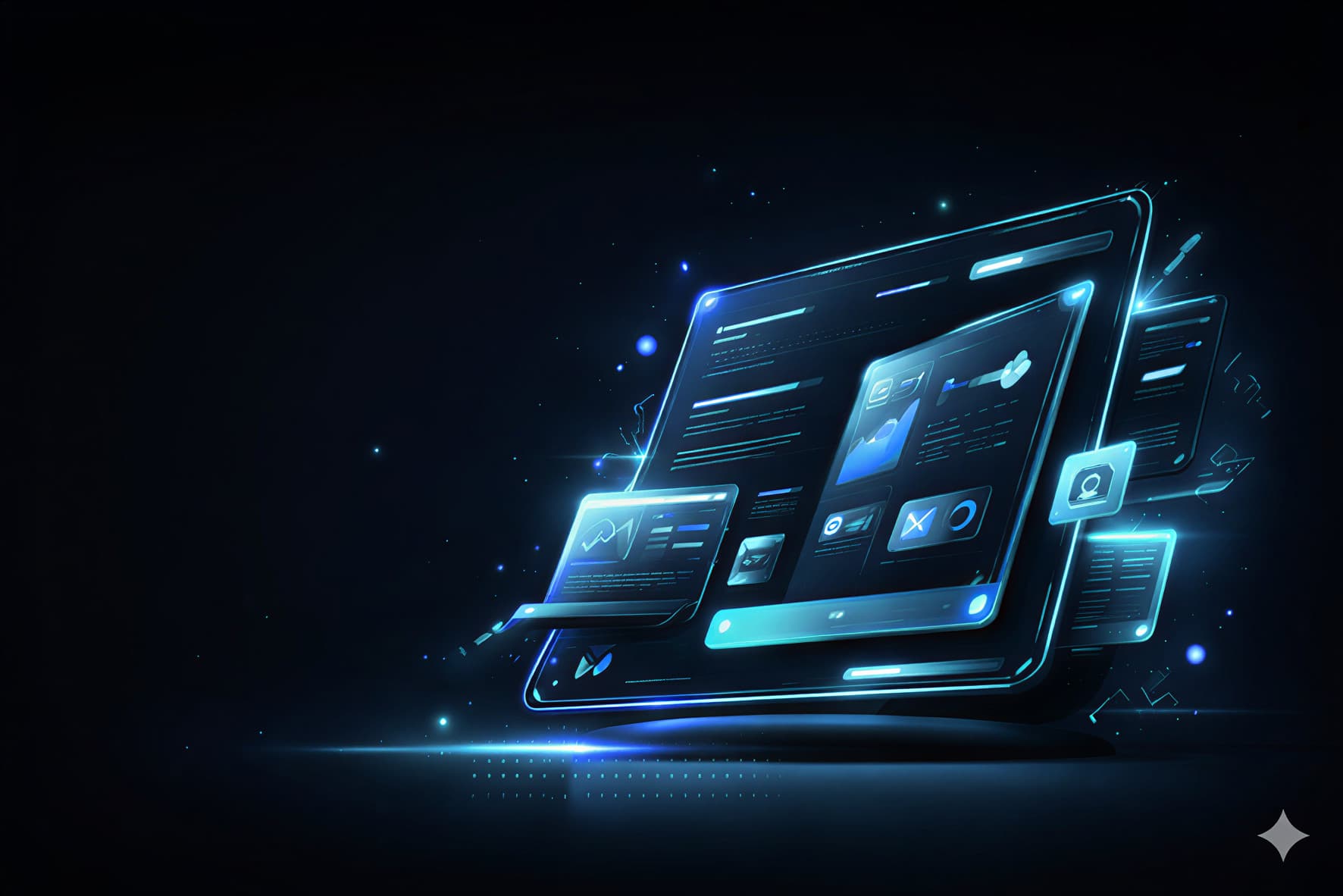 Web development and design studio hero background